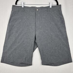 Peter Millar Shorts Mens 36 Gray Performance Lightweight Golf Travel Casual